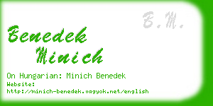 benedek minich business card